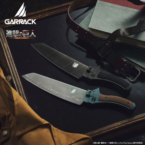 日版 GARRACK《進擊的巨人》超硬質刃 三德刀 大馬士革鋼Ver.：圖片 4
