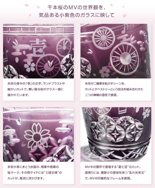 預購 25年5月 日版 PREMICO 限量品《初音未來》千本櫻江戶切子玻璃杯：圖片 10