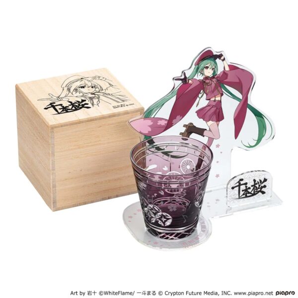 預購 25年5月 日版 PREMICO 限量品《初音未來》千本櫻江戶切子玻璃杯：圖片 7