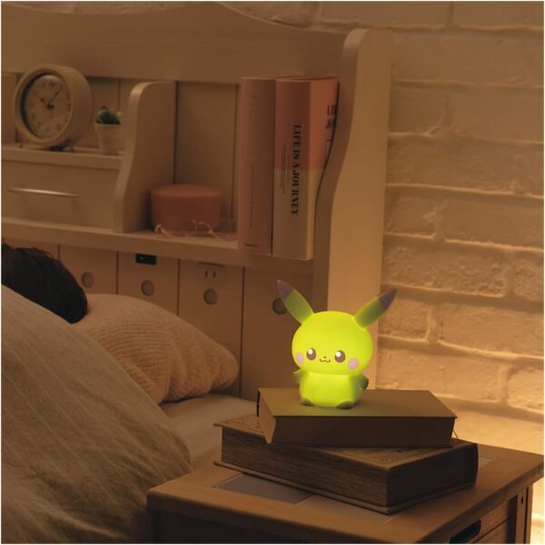 日版 TAKARA TOMY Pokepiece 寶可夢 皮卡丘造型房間小夜燈 闔嘴版/張嘴版：圖片 9