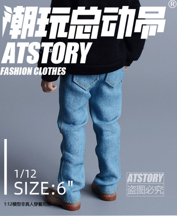 ATStory潮玩總動員 1/12 直筒牛仔長褲 1/12或6吋男素體適用