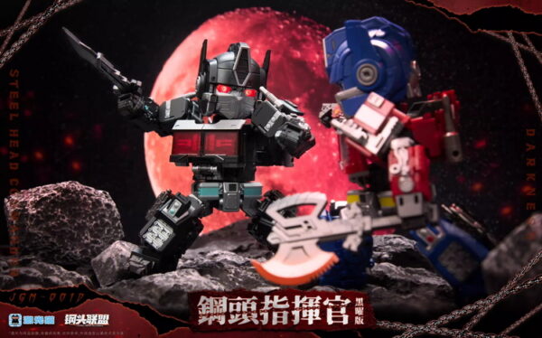 激光猫 GM-01 鋼頭指揮官 黑曜版 Q版柯博文/天災 附特典 第三方變形玩具：圖片 7