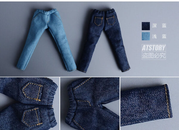 ATStory潮玩總動員 1/12 直筒牛仔長褲 1/12或6吋男素體適用：圖片 5