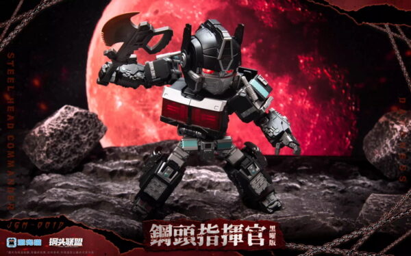 激光猫 GM-01 鋼頭指揮官 黑曜版 Q版柯博文/天災 附特典 第三方變形玩具：圖片 2