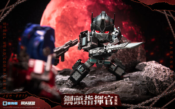 激光猫 GM-01 鋼頭指揮官 黑曜版 Q版柯博文/天災 附特典 第三方變形玩具：圖片 8