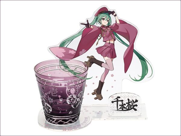 預購 25年5月 日版 PREMICO 限量品《初音未來》千本櫻江戶切子玻璃杯：圖片 5