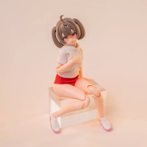 千夏秋 1/12 99S-GeL03 體操服 紅色/藍色 適用於1/12或6吋女素體：圖片 2