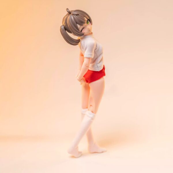 千夏秋 1/12 99S-GeL03 體操服 紅色/藍色 適用於1/12或6吋女素體：圖片 3