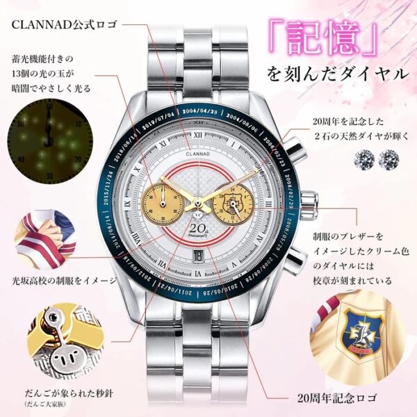 預購 25年7月底 日版 anime collection 限量品《CLANNAD》20週年紀念計時腕錶：圖片 4