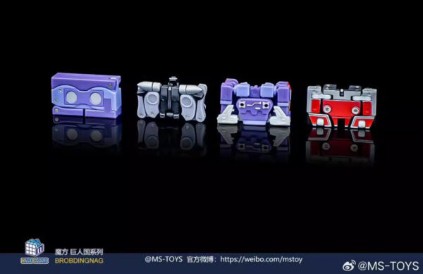 魔方 MS-28A 磁帶部隊:轟隆隆、雷射鳥、機器狗、偵查車 再版 第三方小比例變形玩具：圖片 3