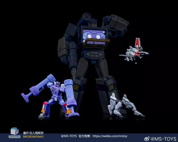 魔方 MS-28A 磁帶部隊:轟隆隆、雷射鳥、機器狗、偵查車 再版 第三方小比例變形玩具：圖片 6
