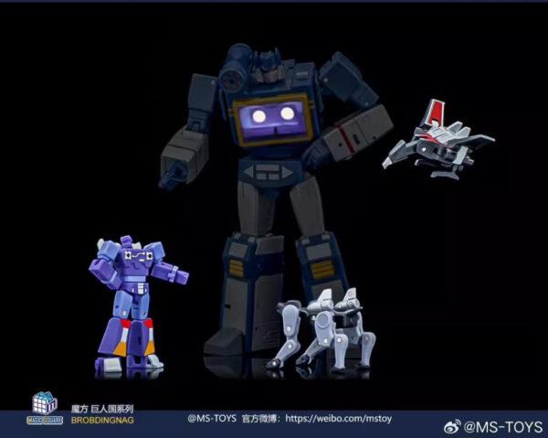 魔方 MS-28A 磁帶部隊:轟隆隆、雷射鳥、機器狗、偵查車 再版 第三方小比例變形玩具：圖片 7