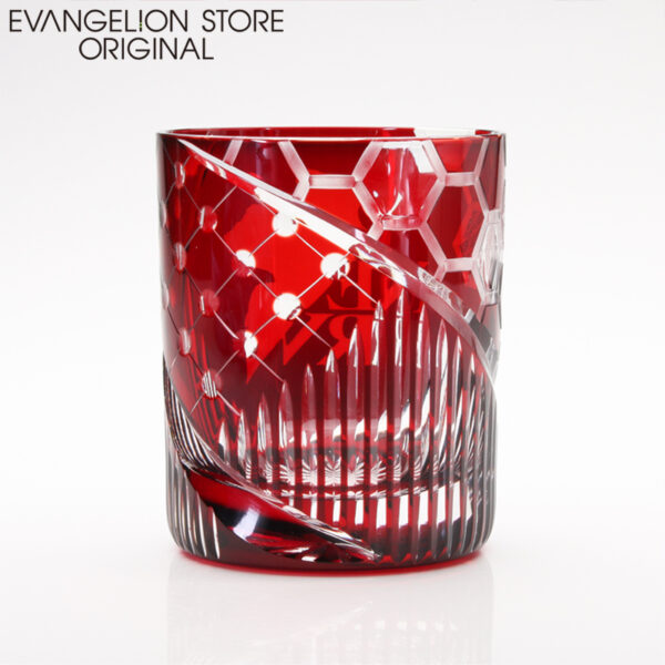 日版 EVANGELION STORE 網店限定 江戶切子NERV玻璃杯 紅色/藍色：圖片 3