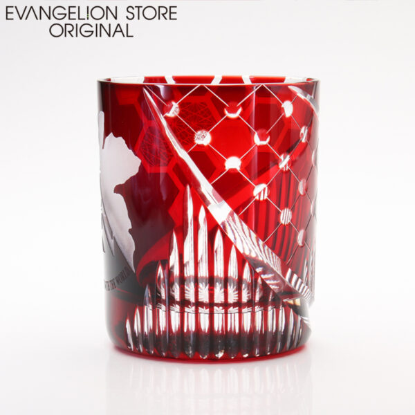 日版 EVANGELION STORE 網店限定 江戶切子NERV玻璃杯 紅色/藍色：圖片 4