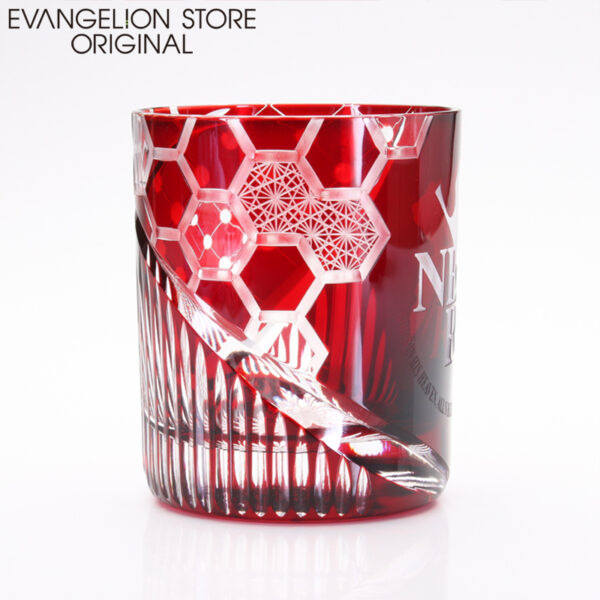 日版 EVANGELION STORE 網店限定 江戶切子NERV玻璃杯 紅色/藍色：圖片 5