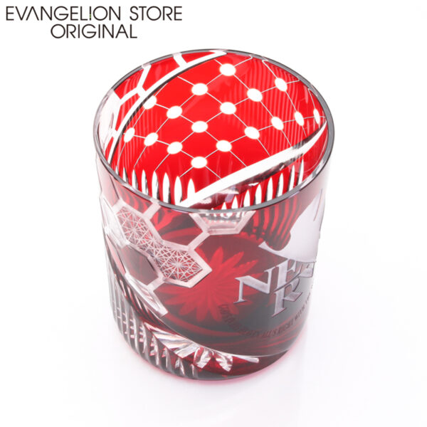 日版 EVANGELION STORE 網店限定 江戶切子NERV玻璃杯 紅色/藍色：圖片 7