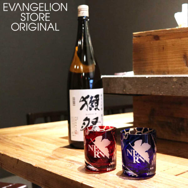日版 EVANGELION STORE 網店限定 江戶切子NERV玻璃杯 紅色/藍色：圖片 22
