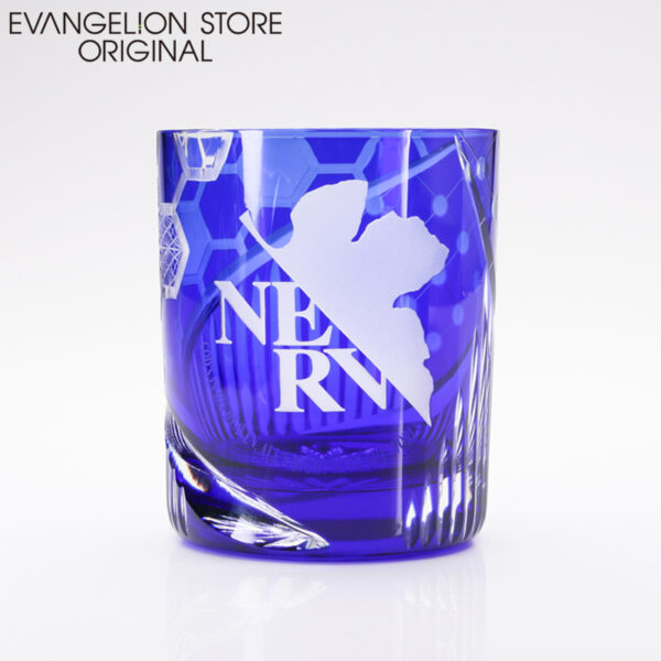 日版 EVANGELION STORE 網店限定 江戶切子NERV玻璃杯 紅色/藍色：圖片 11