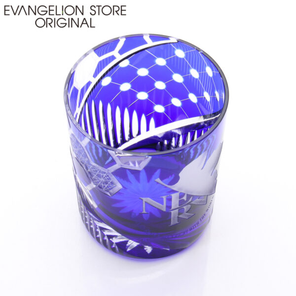 日版 EVANGELION STORE 網店限定 江戶切子NERV玻璃杯 紅色/藍色：圖片 16