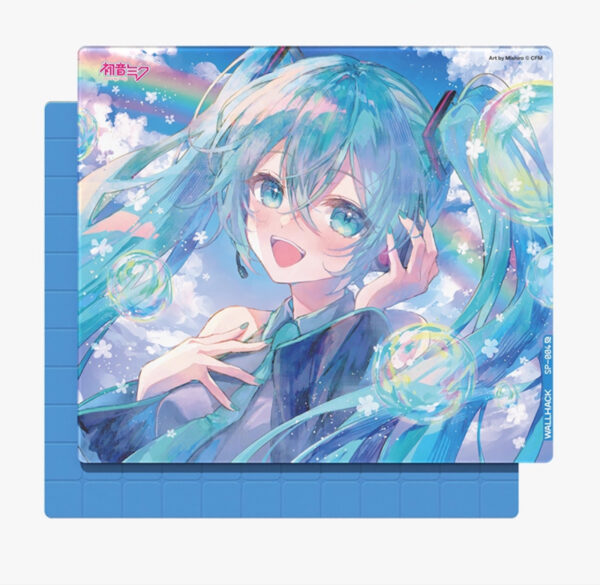 限定品 WALLHACK SP004 電競鋼化玻璃滑鼠墊 夏日初音未來限定版：圖片 2