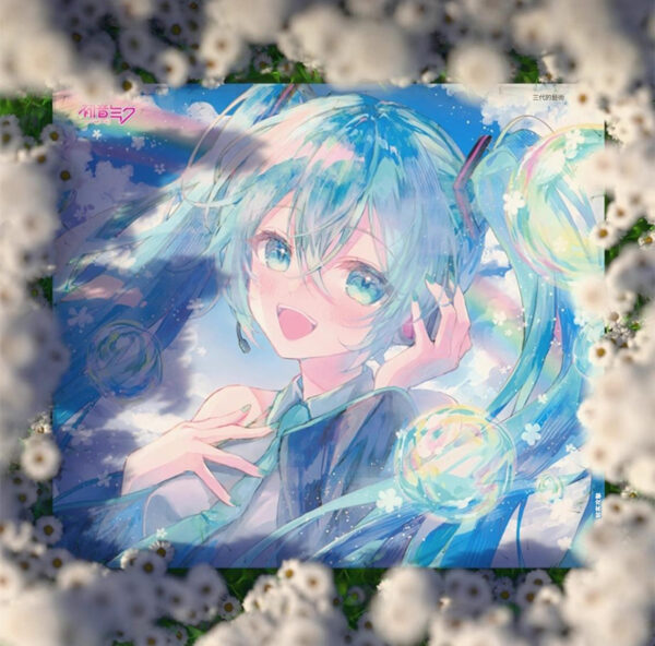 限定品 WALLHACK SP004 電競鋼化玻璃滑鼠墊 夏日初音未來限定版