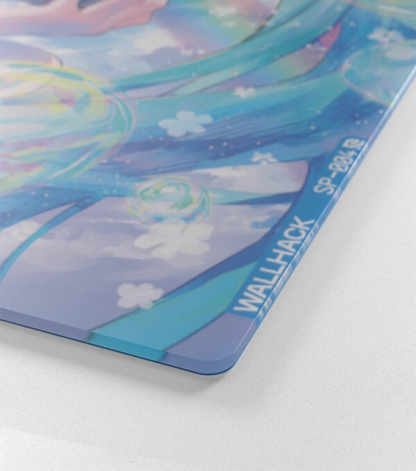 限定品 WALLHACK SP004 電競鋼化玻璃滑鼠墊 夏日初音未來限定版：圖片 6