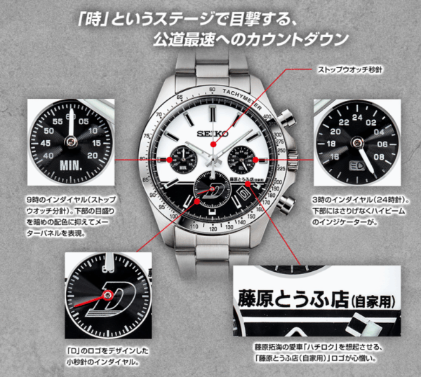 限量預購!! 26年1月上旬 日版 SEIKO《頭文字D》30周年限量聯名計時手錶：圖片 4