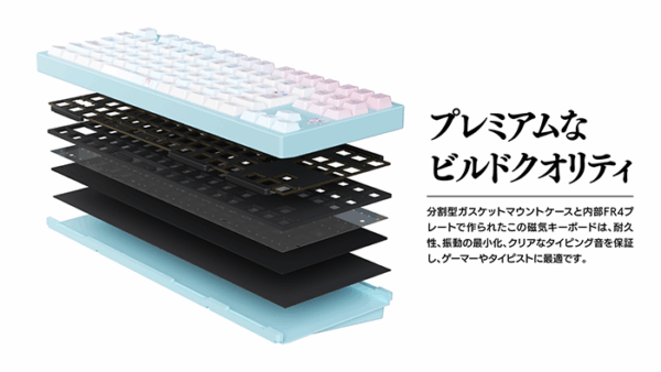 限定預購 25年12月 日版 AMICIS 碧依櫻(碧依さくら)聯名電競鍵盤 日語配置：圖片 9