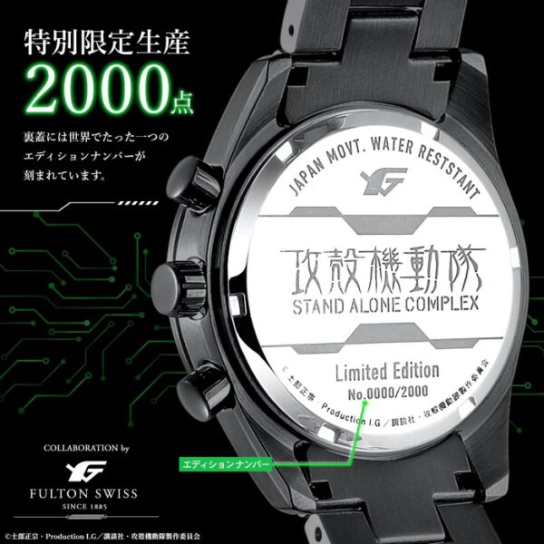 日版 fulton japan 限量品《攻殼機動隊S.A.C. 》草薙素子計時腕錶：圖片 4