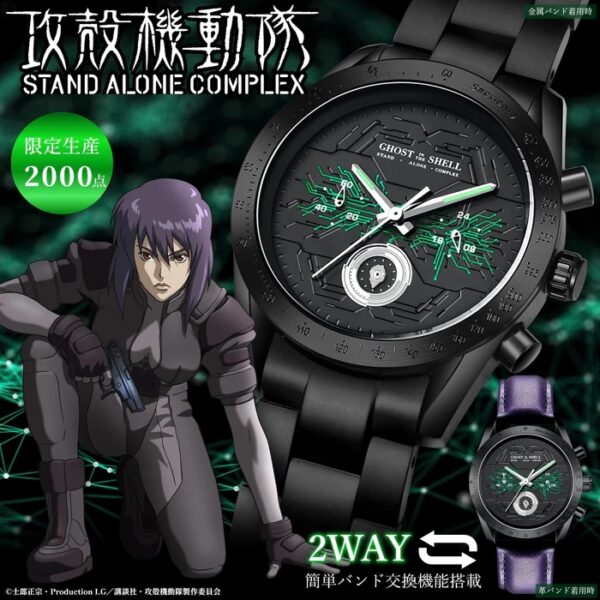 日版 fulton japan 限量品《攻殼機動隊S.A.C. 》草薙素子計時腕錶