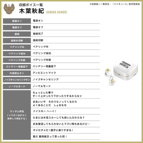 預購 25年10月下旬 日版 AVIOT《排球少年》聯名款耳機 共計四款：圖片 20