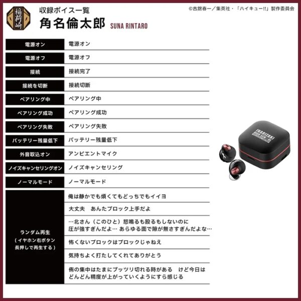 預購 25年10月下旬 日版 AVIOT《排球少年》聯名款耳機 共計四款：圖片 25