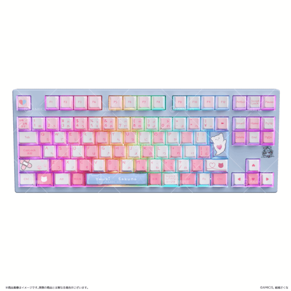 日版 AMICIS 限定品 結城昨日奈(結城さくな)聯名款遊戲鍵盤(日語配置)：圖片 2