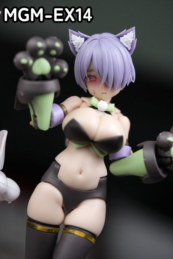 SH STUDIO MU084B 1/12機娘 女神裝置PUNI MOFU 兔娘 胸型髮型表情樹脂GK改件：圖片 12