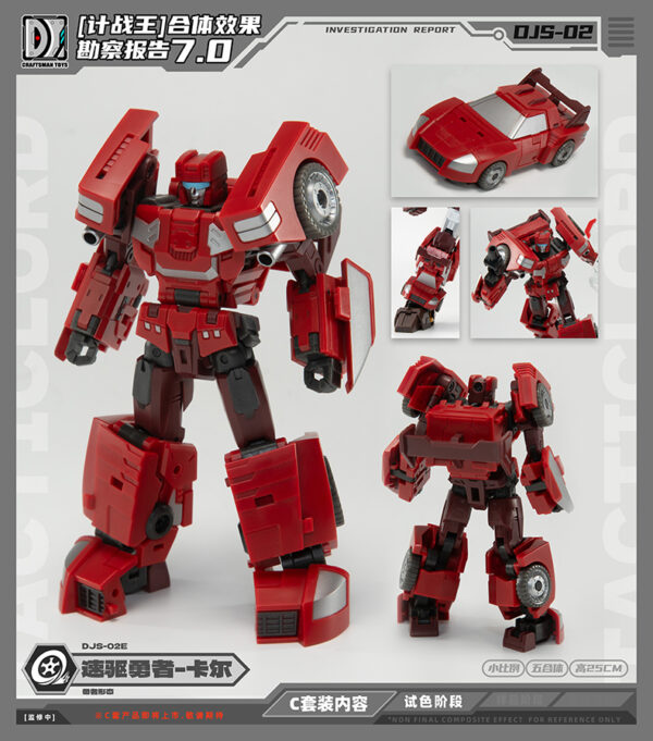 大匠社 計戰王/計算王C套 DSJ-02E 飛鋼勇者-傑特 & 速驅勇者-卡爾 第三方小比例變形玩具：圖片 3