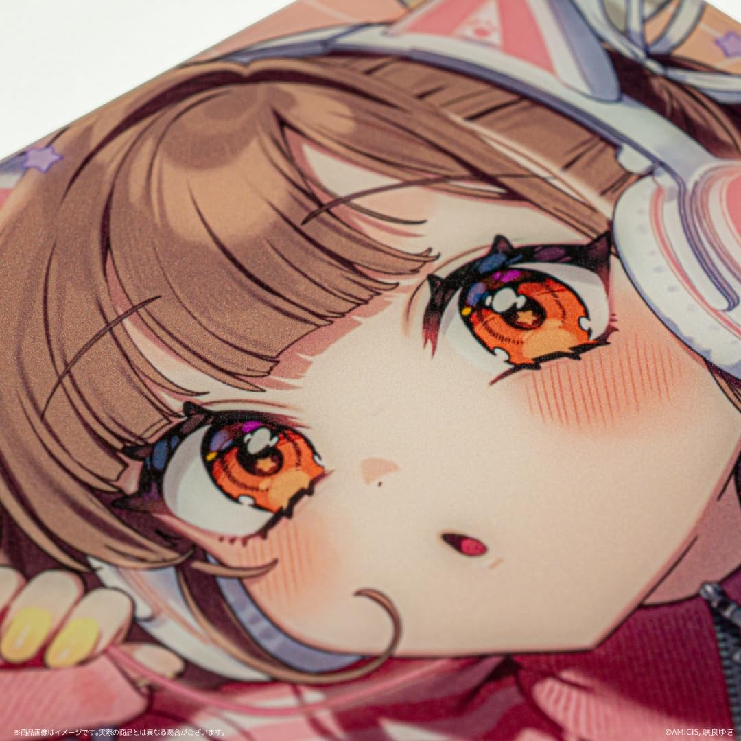 日版 AMICIS 限定品 咲良ゆき 聯名插畫玻璃滑鼠墊 玩家版/訓練師版 再版:圖片 5