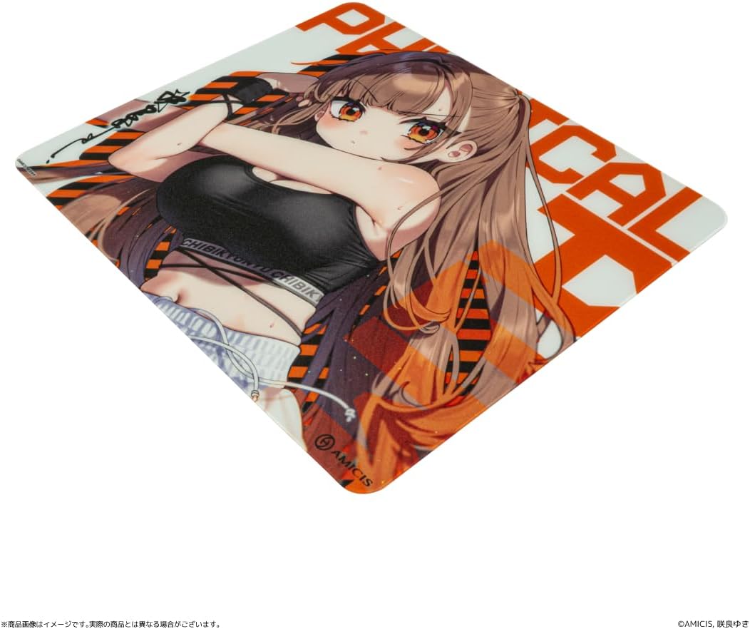 日版 AMICIS 限定品 咲良ゆき 聯名插畫玻璃滑鼠墊 玩家版/訓練師版 再版:圖片 9