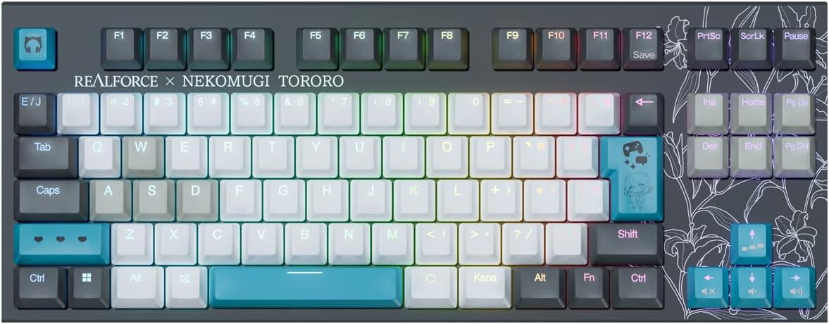 日版 REALFORCE 限量品 猫麦とろろ GX1 Plus 聯名電競鍵盤 日語配置:圖片 3