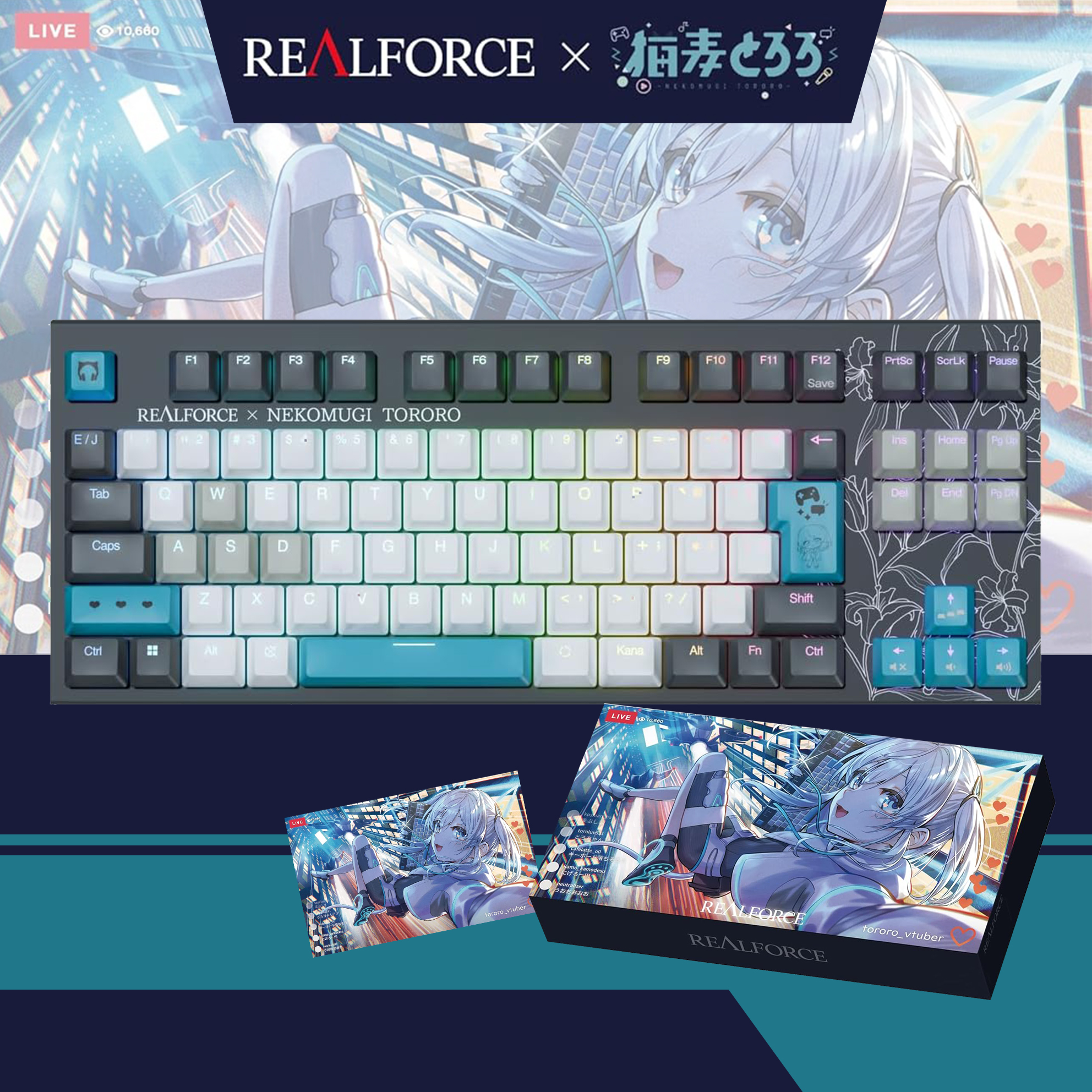日版 REALFORCE 限量品 猫麦とろろ GX1 Plus 聯名電競鍵盤 日語配置
