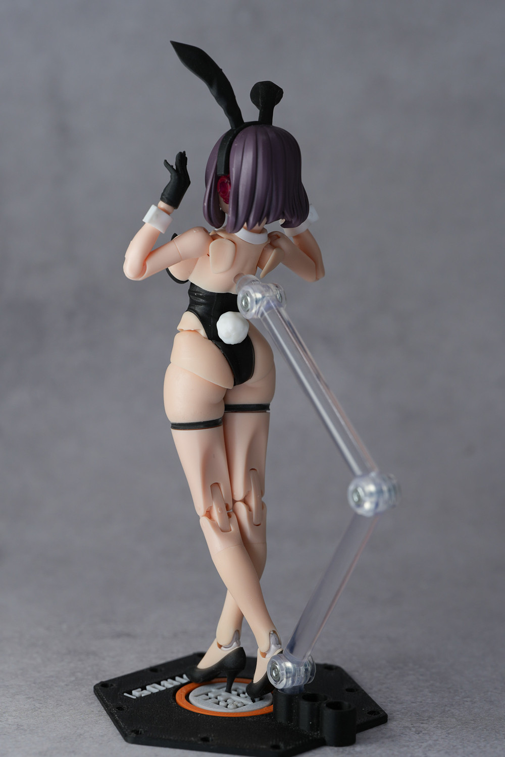 SH STUDIO MU073W 1/12 女神裝置 BUSTER DOLL 兔女郎兔耳樹脂改件 黑色/白色:圖片 5
