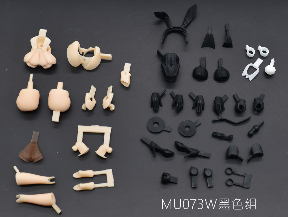 SH STUDIO MU073W 1/12 女神裝置 BUSTER DOLL 兔女郎兔耳樹脂改件 黑色/白色:圖片 3