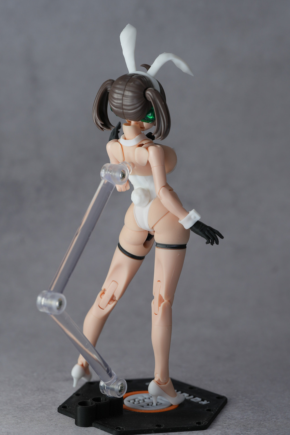SH STUDIO MU073W 1/12 女神裝置 BUSTER DOLL 兔女郎兔耳樹脂改件 黑色/白色:圖片 12