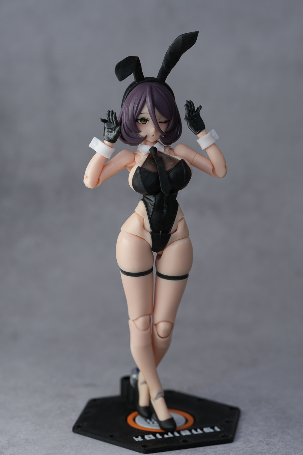 SH STUDIO MU073W 1/12 女神裝置 BUSTER DOLL 兔女郎兔耳樹脂改件 黑色/白色:圖片 4
