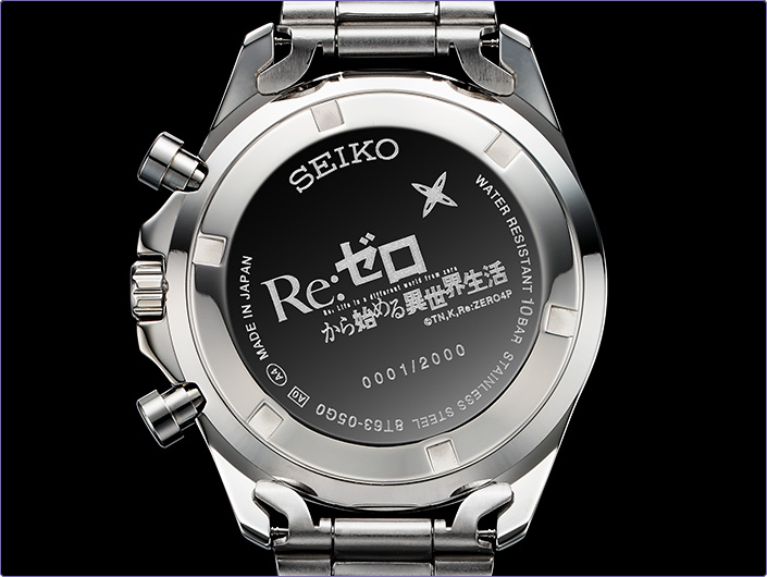 預購 日版 26年10月 SEIKO 限量品《Re:從零開始的異世界生活》聯名三眼計時腕錶 愛蜜莉雅款/雷姆款:圖片 6