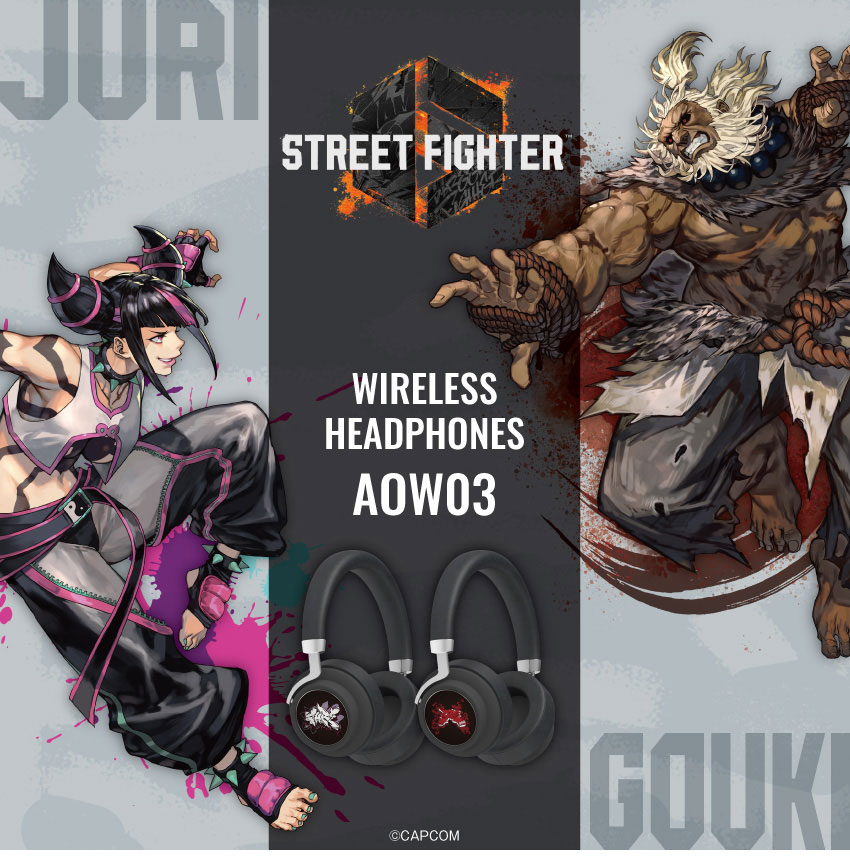 受注限定 26年10月 日版 ANIMA × ONKYO《快打旋風6》聯名款耳罩式語音耳機 蛛俐/豪鬼