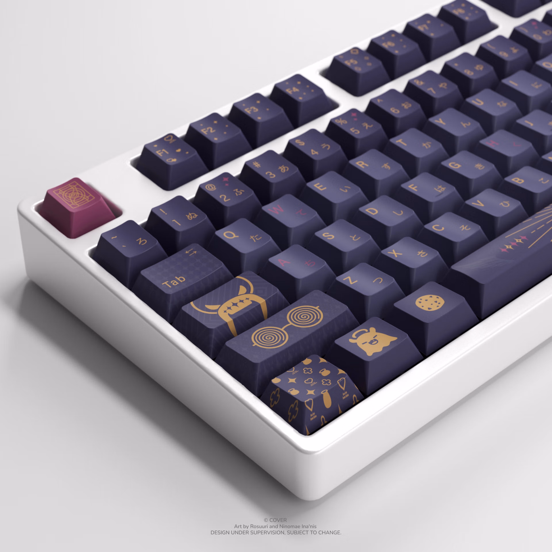 限量品 預購 26年第四季 日版 HYTE × Hololive EN 一伊那爾棲 聯名鍵帽&超大桌墊電競週邊奢華套組:圖片 5