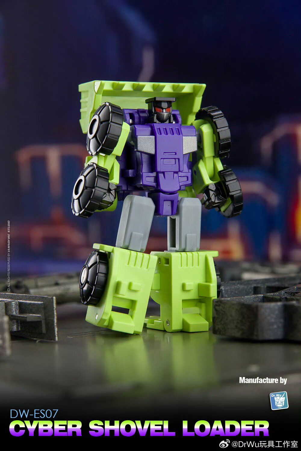吳醫生 極小比例 塞星大力神 DW-ES07 鏟車 & DW-ES08 推土機 第三方小比例變形玩具:圖片 2