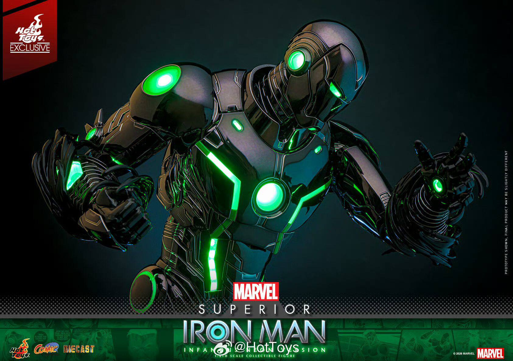 Hot Toys 1/6 CMS036 究極鋼鐵人 惡名霓虹版 上海WF限定:圖片 12