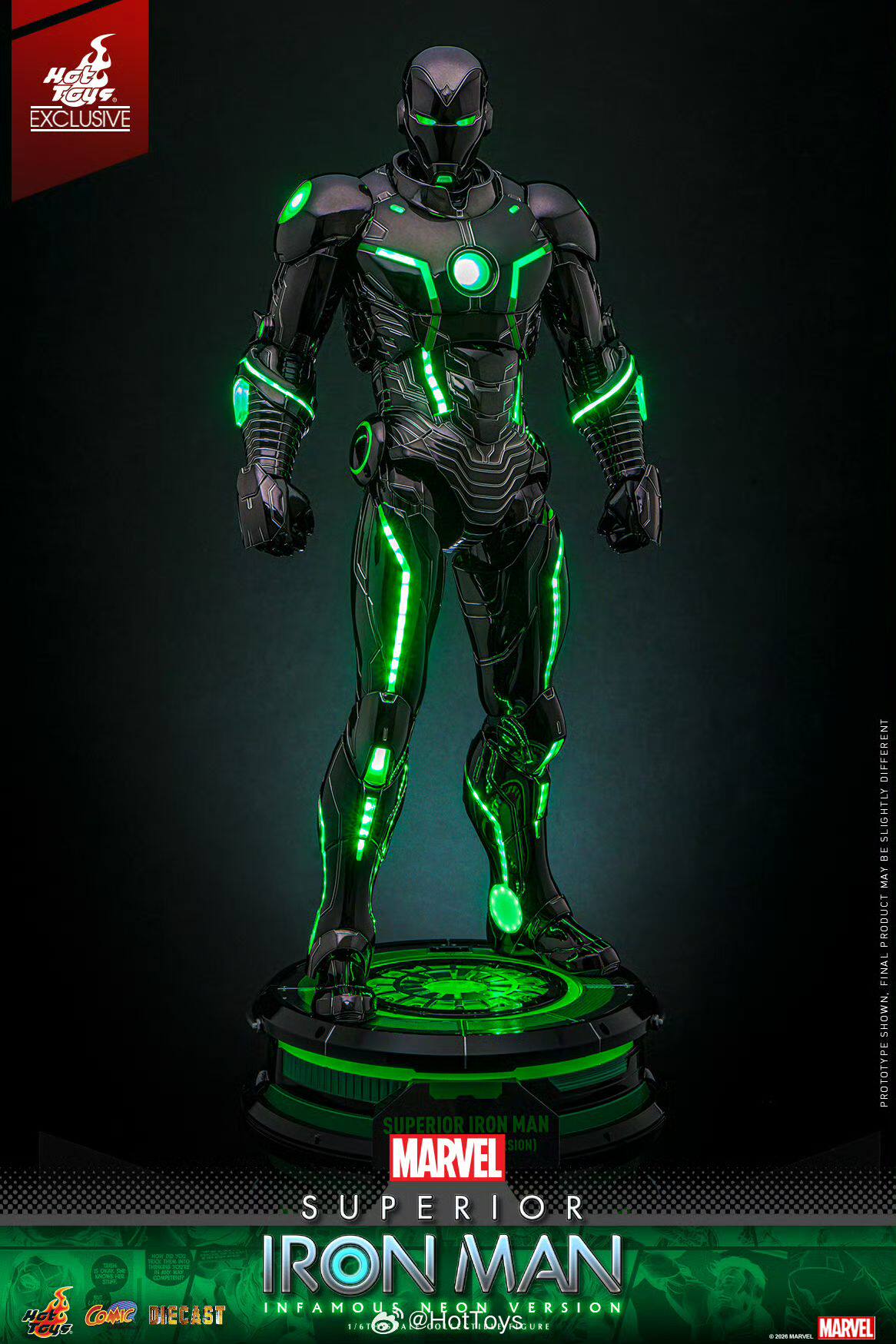 Hot Toys 1/6 CMS036 究極鋼鐵人 惡名霓虹版 上海WF限定:圖片 8