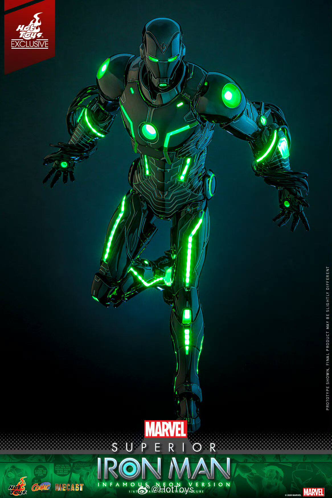 Hot Toys 1/6 CMS036 究極鋼鐵人 惡名霓虹版 上海WF限定:圖片 6